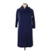 Connected Apparel Casual Dress - Sweater Dress Cowl Neck Long sleeves: Blue Dresses - Women's Size 1X