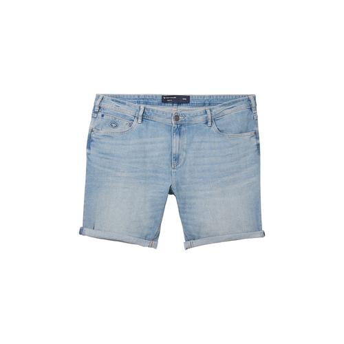 TOM TAILOR Herren Plus - Jeansshorts, blau, Uni, Gr. 42