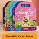 Reusable Sticker Books For Children Gift, Waterproof Double Side Design Dinosaurs Animals Vehicles Educational Toys Christmas, Halloween, Thanksgiving Gifts