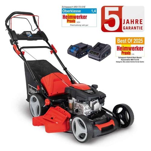 Benzin Rasenmäher MS173-51E 4,1PS Antrieb Hybrid-Start 51cm - Scheppach