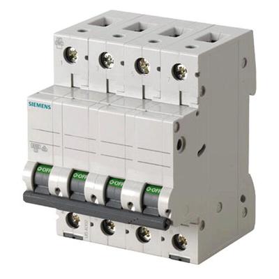 Leistungsschalter Siemens 32A 4P 6kA Typ c, für 4 Module Image