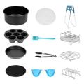 Hengda - Kit di accessori per friggitrice elettrica in acciaio inox 12pcs 8 polliciKit di accessori