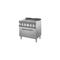 Meking - cucina elettrica a piastre singole con forno inox bim 800x700x850/900H - Kg.109 - Kw.15.5