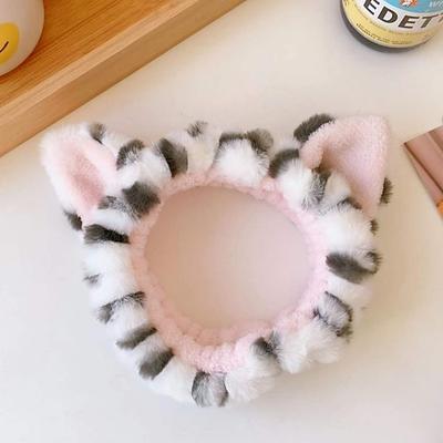 Niedliches Tiger-Shampoo-Haarband, Cartoon-niedliches Tier-Kopfbedeckungs-Shampoo-Make-up-Plüsch-Tiger-Ohrband Image