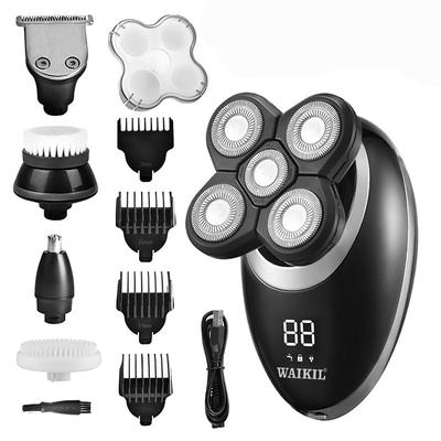 Men Head Shavers Wet and Dry Detachable Electric Shaver Nose Hair Trimmer Face Brush Grooming Set Rechargeable Razor