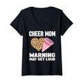 Damen Jubel Mama Warnung kann laut werden Jubel Mama T-Shirt mit V-Ausschnitt