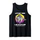 Retro Vaporwave Let's Eat Trash & Get Hit By A Car Waschbär Tank Top