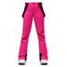 zhuxioush Women s Ski Snow Trousers Lightweight Mountain Bib Pants Outdoor Cotton Pants Thickened Warm Ski Pants Loose Solid Warm Pants