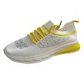 Sopiago Platform Sneakers for Women Wide Shoes for Women Wide Walking Shoes Width Running Shoes Wide Tennis Gym Workout Sneakers for Women Yellow 40