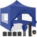 SANOPY 10x10 FT Pop Up Canopy Tent Outdoor Heavy Duty Commercial Instant Shelter Waterproof Party Tent Gazebo with 4 Removable Sidewalls Roller Bag and 4 Sandbags Dark Blue
