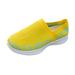 Sopiago Womens Tennis Shoes Women Lady Sock Shoes Casual Sneakers Slip On Shoes Trainers Sport Sneakers Yellow 38