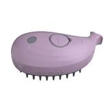 Flea Comb for Cats 3 in 1 cat hair steam brush with One-Button Spray Rechargeable Pet Comb for Wet and Dry Use Ideal for Long and Short Hair Prevents Flyaway Hair (1pc Purple)