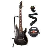 Schecter Omen Extreme-7 Electric Guitar (See-Thru Black) with Stand Strap Tuner and Guitar Cable