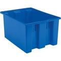 35300 Nest and Stack Plastic Storage Container and Distribution Tote (29-1/2-Inch L x 19-1/2-Inch W x 15-Inch H) Blue (3-Pack)