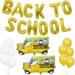 ionze Home Decor Back to School Decorations Hanging Gold Party Decorations School Bus Balloon |Welcome Back Banner Ceiling Decorations for Classroom Decor First Day of School Home Accessories