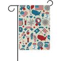 Hidove American Design Double-Sided Printed Garden House Sports Flag-12x18(in)-Polyester Decorative Flags for Courtyard Garden Flowerpot