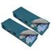 Baocc Home Textile Storage on Sale Under Bed Storage Box Storage Bag Extra Large Clothing Classification Folding Flat Under Bed Storage Box Compartment Household Supplies Blue