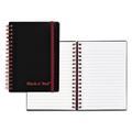 Black n Red Notebook Business Journal 5-5/8 x 3-3/4 70 Sheets Ruled Optik Paper Scribzee App Flexible Poly Cover Wirebound Black (F67010)