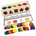 Kids Puzzles Children Toys Wooden Sensory Toy Children Supply Shape Sorting Box Wooden Stacker Paper Toddler