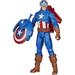 Avengers Marvel Titan Hero Series Blast Gear Captain America 12-Inch Toy with Launcher 2 Accessories and Projectile Ages 4 and Up Blue