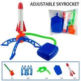 Kid Air Rocket Foot Pump Launcher Outdoor Air Pressed Stomp Soaring Rocket Toys Child Play Set Jump Sport Games Toys For Childre Rocket 1pcs