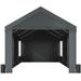 SKYSHALO Carport Canopy Car Canopy 10 x 20 Feet & 8 Legs Side Walls & Windows Dark Gray