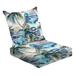 2-Piece Deep Seating Cushion Set Abstract summer geometric seamless pattern Geometric shapes Outdoor Chair Solid Rectangle Patio Cushion Set