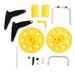 1/2 Inch Garden Hose Reel Portable Garden Hose Holder Holds 60m 197ft Water Pipes for Outside Garden Yard Lawn Yellow H 3050S