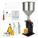 WhizMax Manual Liquid Filling Machine with Tray Paste Cream Oil Bottle Filler 10-100ml Adjustable