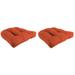 Jordan Manufacturing Sunbrella 18 x 18 Echo Sangria Orange Solid Square Tufted Contoured Outdoor Wicker Seat Cushion (2 Pack)