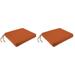 Jordan Manufacturing Sunbrella 17 x 19 Canvas Rust Solid Rectangular Outdoor Chair Pad Seat Cushion with Ties (2 Pack)