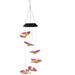 Solar Wind Chimes Colorful Crystal Ball Mobile Wind Chimes Solar Lights Portable Waterproof Outdoor Decorative LED Light for Home Patio Garden Butterfly