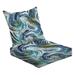 2-Piece Deep Seating Cushion Set seamless pattern dye swirl linen fabric textures Outdoor Chair Solid Rectangle Patio Cushion Set