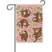 Hidove Garden Flag Floral Sloth Set Double-Sided Printed House Sports Flag-28x40(in)-Polyester Decorative Flags for Courtyard Garden Flowerpot