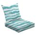 2-Piece Deep Seating Cushion Set Seamless watercolor pattern purple Colorful striped Outdoor Chair Solid Rectangle Patio Cushion Set