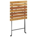 Andoer parcel Teak And Steel Bar Table Drinktable Table 21.7 x21.3 x28 Wood Table Portable Party Wood Teak Party Bar Table 21.7inx21.3inx28in Wood Steel Kitchen Room Picnic Table Steel Vidaxl Barash