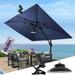 OYIGU Solar Umbrella Lights Outdoor Solar Powered Patio Umbrella Lights LED Umbrella Patio Lights 3 Lighting Modes Timed Remote Control Beach Tent Camping Garden Party Decoration