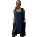 XLZWNU Womens Dresses Overalls for Women Blue Dress Women Women Cotton Linen Pinafore Square Cross Apron Garden Work Pinafore Dress Girls Dresses Young Adult Dresses 1Pc Dress Blue M