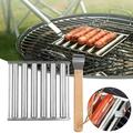 xiaohunike X3 Grill Hot Dog Roller Sausage Roller Rack Stainless Steel Barbecue Hot Dog Rack Sausage Grill Rack Barbecue Hot Dog Roll Stainless Steel Sausage Roll Rack For Evenly Cooking Hot Dogs