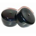 SBDs (Pack of 10): 2 Round Black Vinyl Flexible End Caps || Pipe Post Finishing Caps for Round Tubing and Rods || Stretchable for 2 to 2-1/16 Outside Diameter - 1 Inside Height