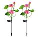 FNYOXU Solar Lamp -Flower 2PCS Flower Lights Outdoor Yard Decoration Lights Landscapes Lamp for Patio Lawns Pathways