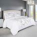 Decorative Embroidered Duvet Cover Set - Cal King White