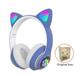 Kids Bluetooth Headphones Wireless Headphones Bluetooth Earphone Headset Music Game Headphones Foldable Flash Light Headset Gift STN28 blue with box