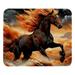 Black Horse Run Mouse Pad Square Mouse Pads for Wireless Mouse Non Slip Rubber Base Mouse Pads for Computers Laptop Office Desk Accessories 8.3x9.8in