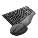 Impecca Wireless Keyboard and Mouse Combo with Palm Rest Full-Sized Ergonomic Keyboard Spill Resistant & Adjustable Angle. Black.