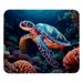 Square Mouse Pad Underwater Turtle Personalized Premium-Textured Custom Mouse Mat Washable Mousepad Non-Slip Rubber Base Computer Mouse Pads for Wireless Mouse