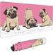 Cute Pug Puppies Gaming Mouse Pad - Extended Desk Mat with Non-Slip Base - Relieve Typing Fatigue - Durable Quality - Ideal for Normal and Optical Mouse