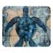 Square Mouse Pad Blue Sea Turtle Nautical Map Personalized Premium-Textured Custom Mouse Mat Washable Mousepad Non-Slip Rubber Base Computer Mouse Pads for Wireless Mouse