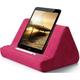 Soft Tablet Stand Pillow with Pocket - Adjustable 3 Viewing Angles Lazy Holder Stand for Bed Sofa - Compatible with iPads Tablets eReaders Smartphones Books and Magazines