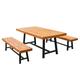 Outsunny 3 Pieces Acacia Wood Picnic Dining Set Outdoor Indoor Furniture Natural, none